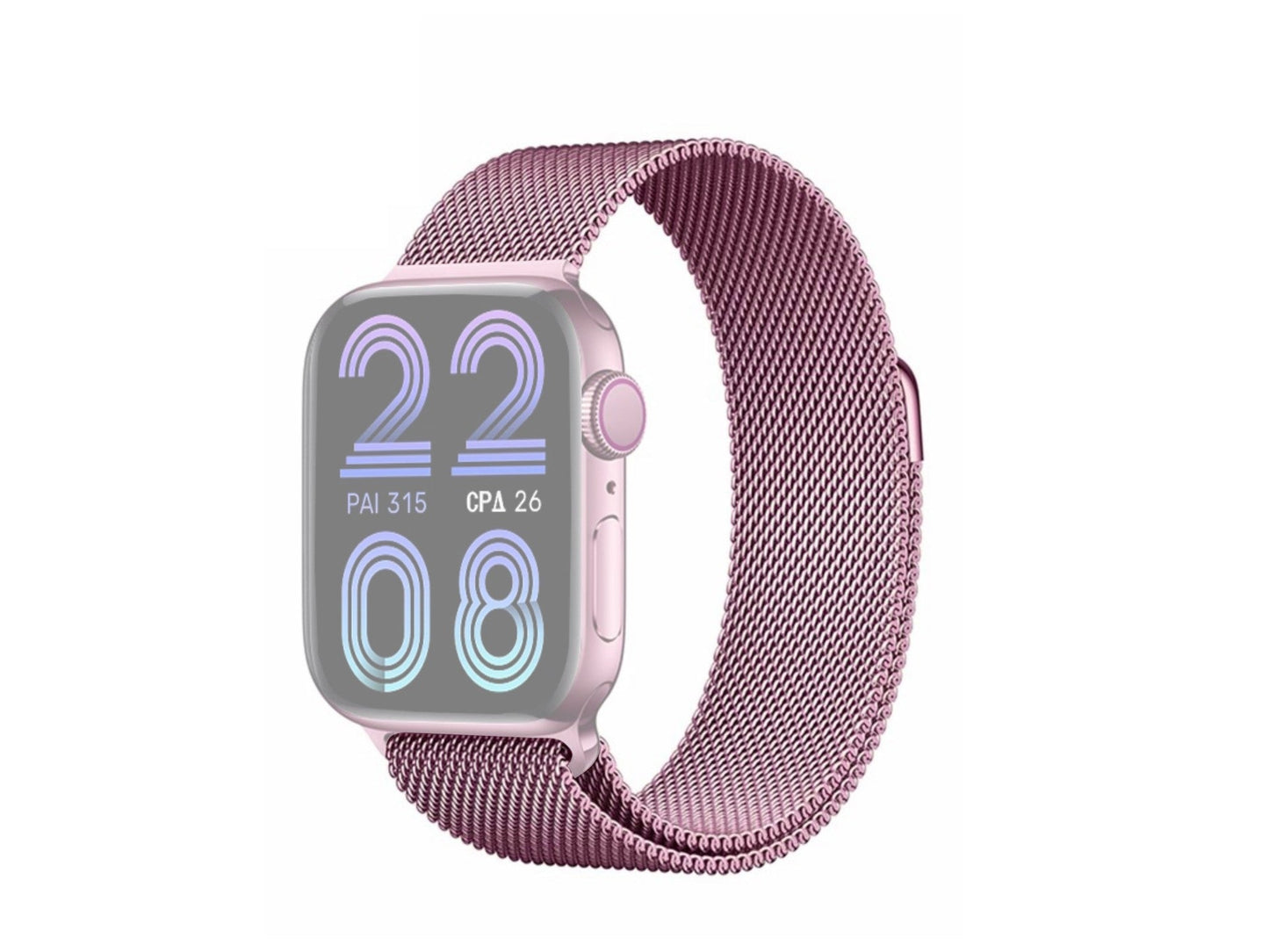 Techancy Faixa Metálica Magnética Rosa KC2123, Faixa De Substituição, Compatível Com Apple Watch Series: 42mm/44mm/45mm,