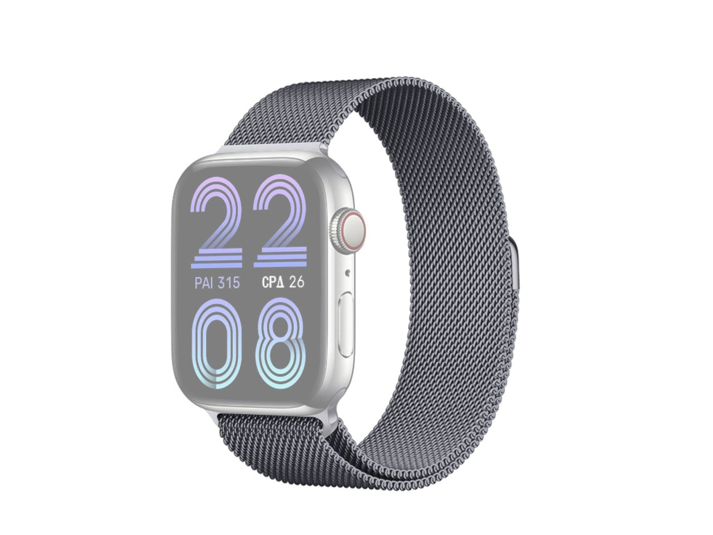 Techancy Faixa Metálica Magnética Cinzenta KC2123, Faixa De Substituição, Compatível Com Apple Watch Series: 49mm,