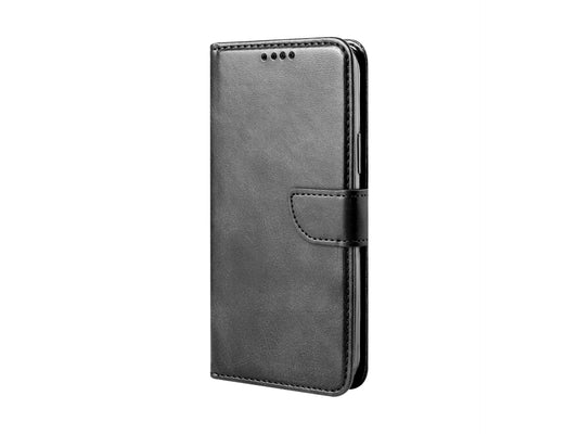 Capa flip em couro para telemóvel com 3 ranhuras para cartões, KX5600, função suporte e proteção contra quedas, compatível com iPhone XR, Preto