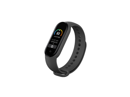 Techancy Pulseira De Silicone Preta KC2104, Compatível Com A Mi3/4 Smart Band, Material De Silicone, Macio E Confortável.