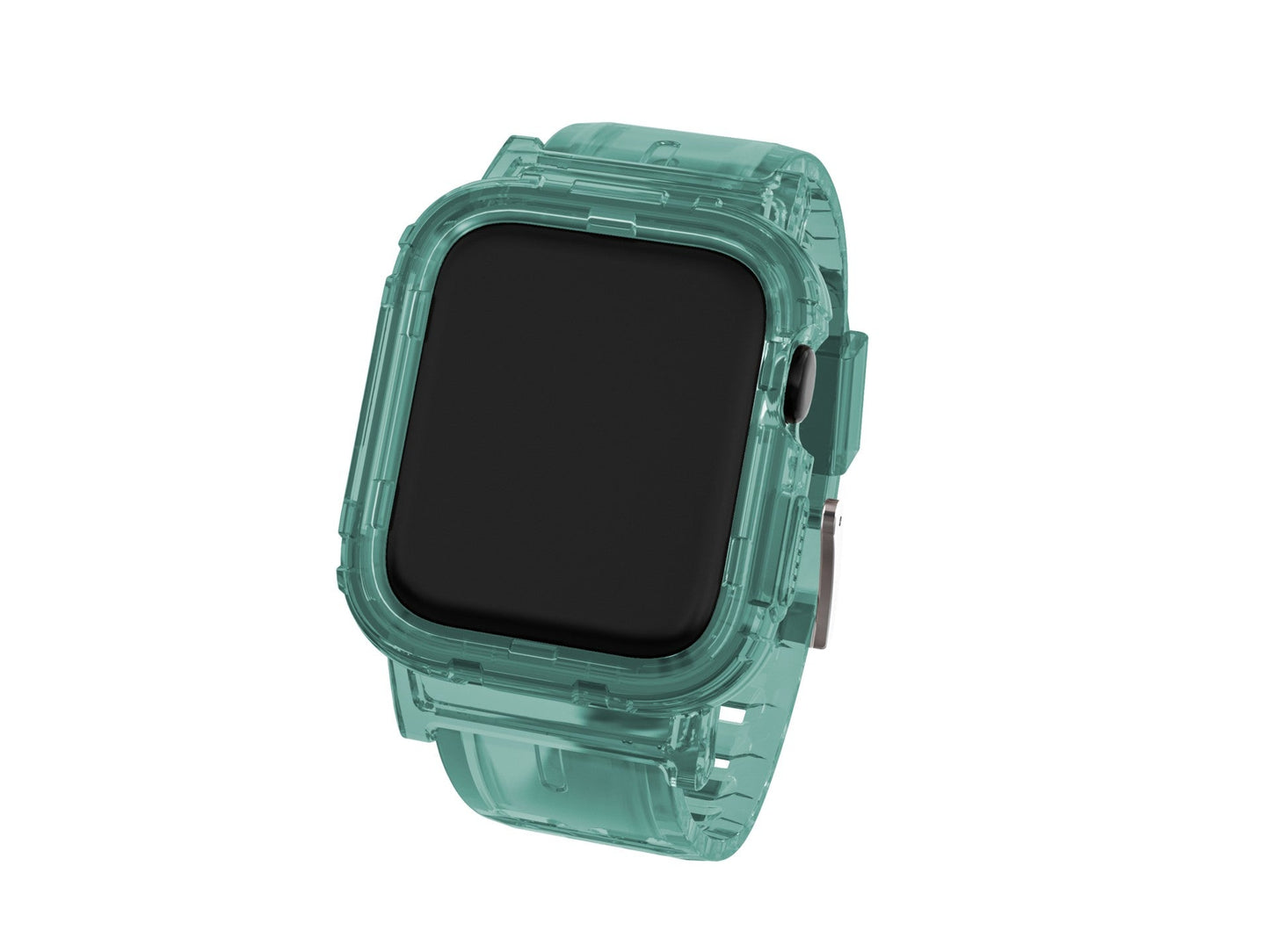Pulseira de silicone para relógio Techancy, KC2111, compatível com Apple Watch 42-44 mm, verde