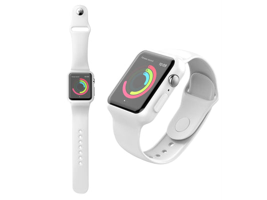 Pulseira para relógio totalmente adesiva Techancy, KC2112, compatível com Apple Watch 38-40 mm, Branco