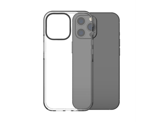 Capa transparente para telemóvel Techancy New Acrylic, KX5602, compatível com iPhone 14 Pro Max, transparente + Preto