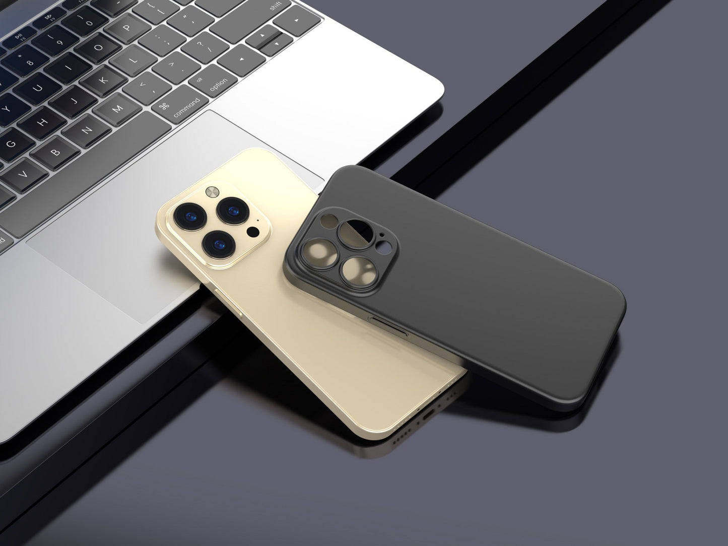 Techancy Capa Para Telemóvel Ultra Fina Preta KX5604, Compatível Com O Telemóvel Iphone 14, Material Pp De 0,5 Mm.