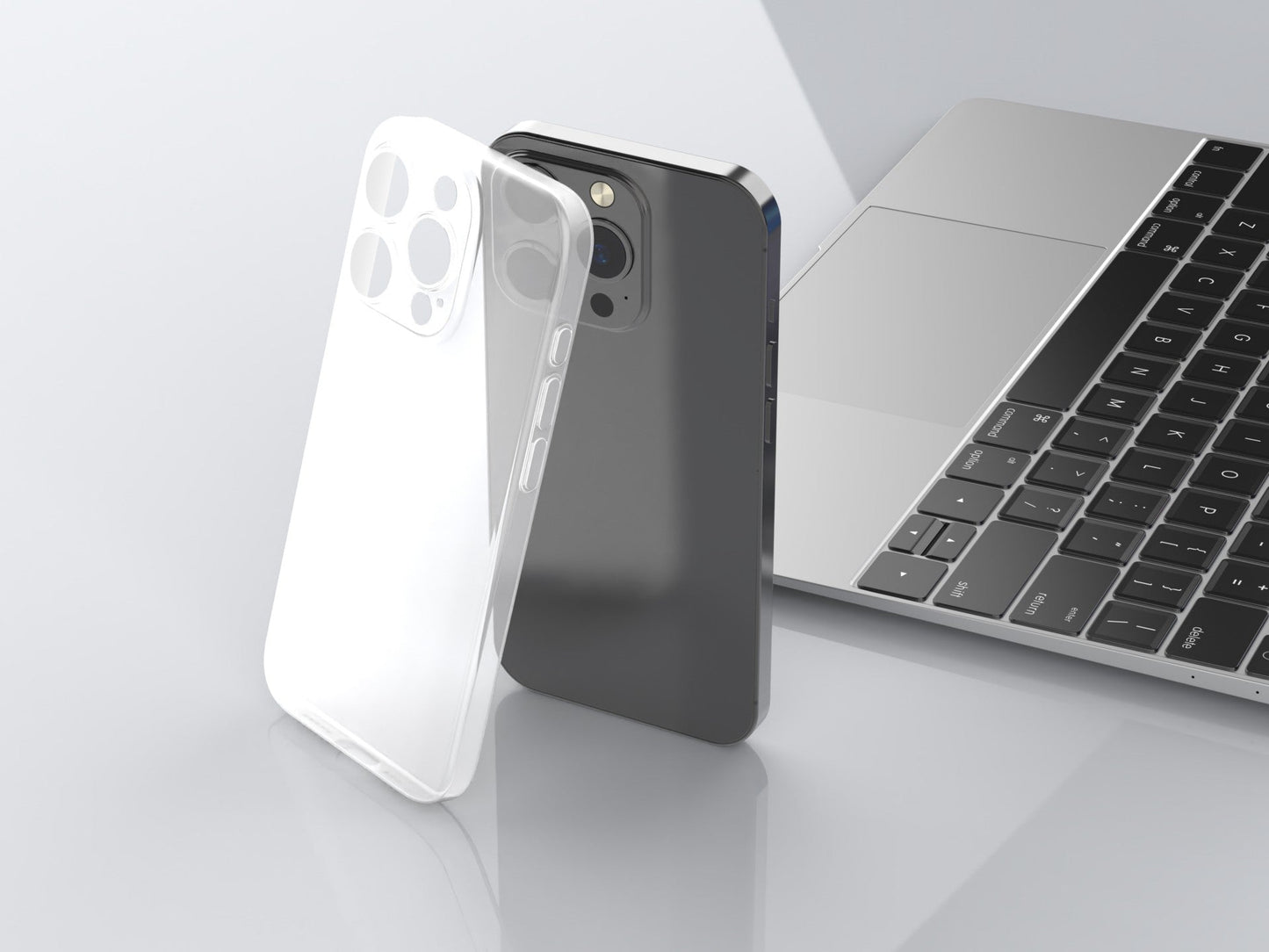 Techancy Capa Para Telemóvel Ultrafina Cor Transparente KX5605, Compatível Com O Telemóvel Iphone 15 Pro Max, Material Pp De 0,5 Mm.
