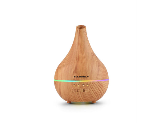 Difusor de aromaterapia Techancy, LD3914, com função humidificadora, acabamento em madeira
